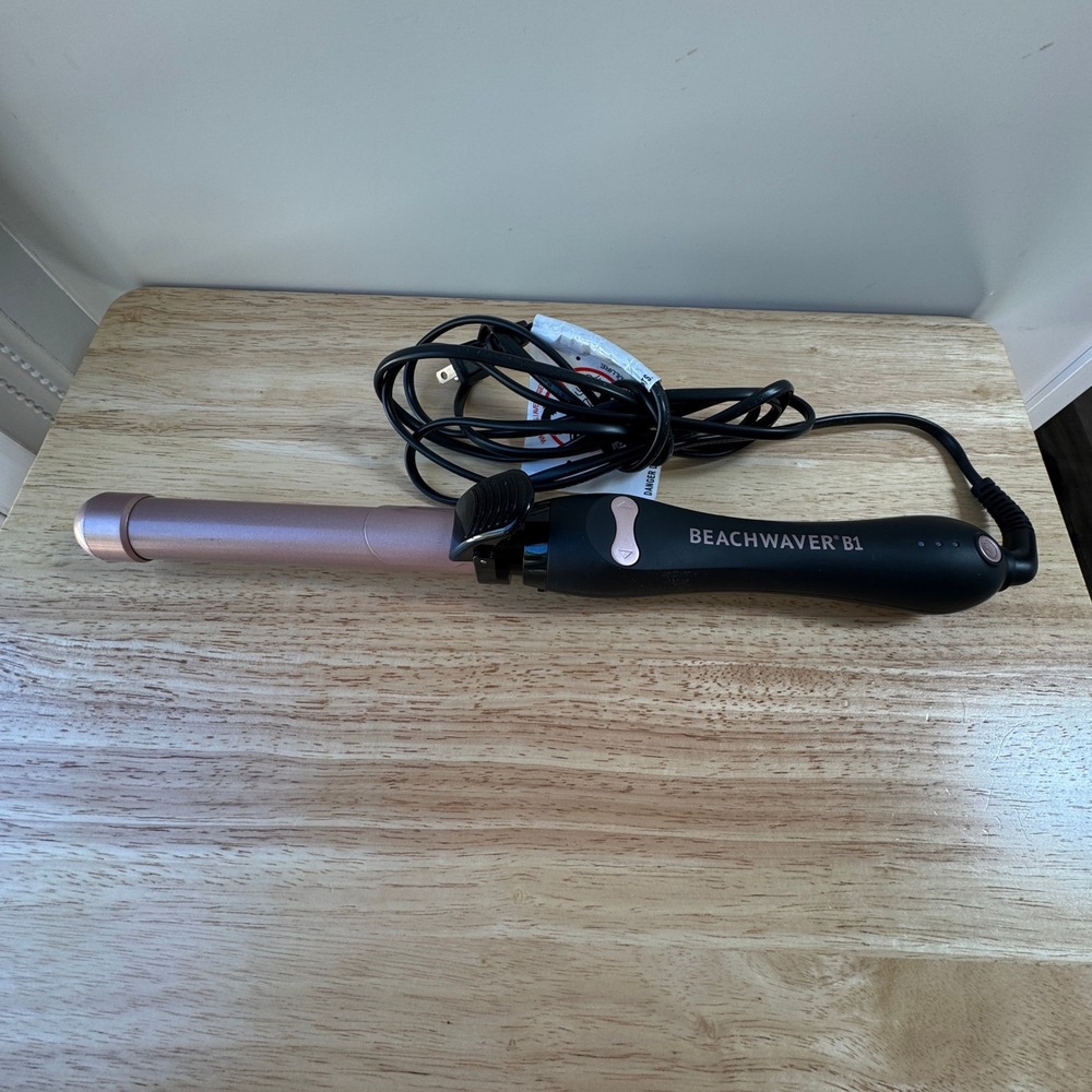 Beachwaver B1 Automatic Rotating Curling Iron 1 Inch Spinning Wand Midnight Rose